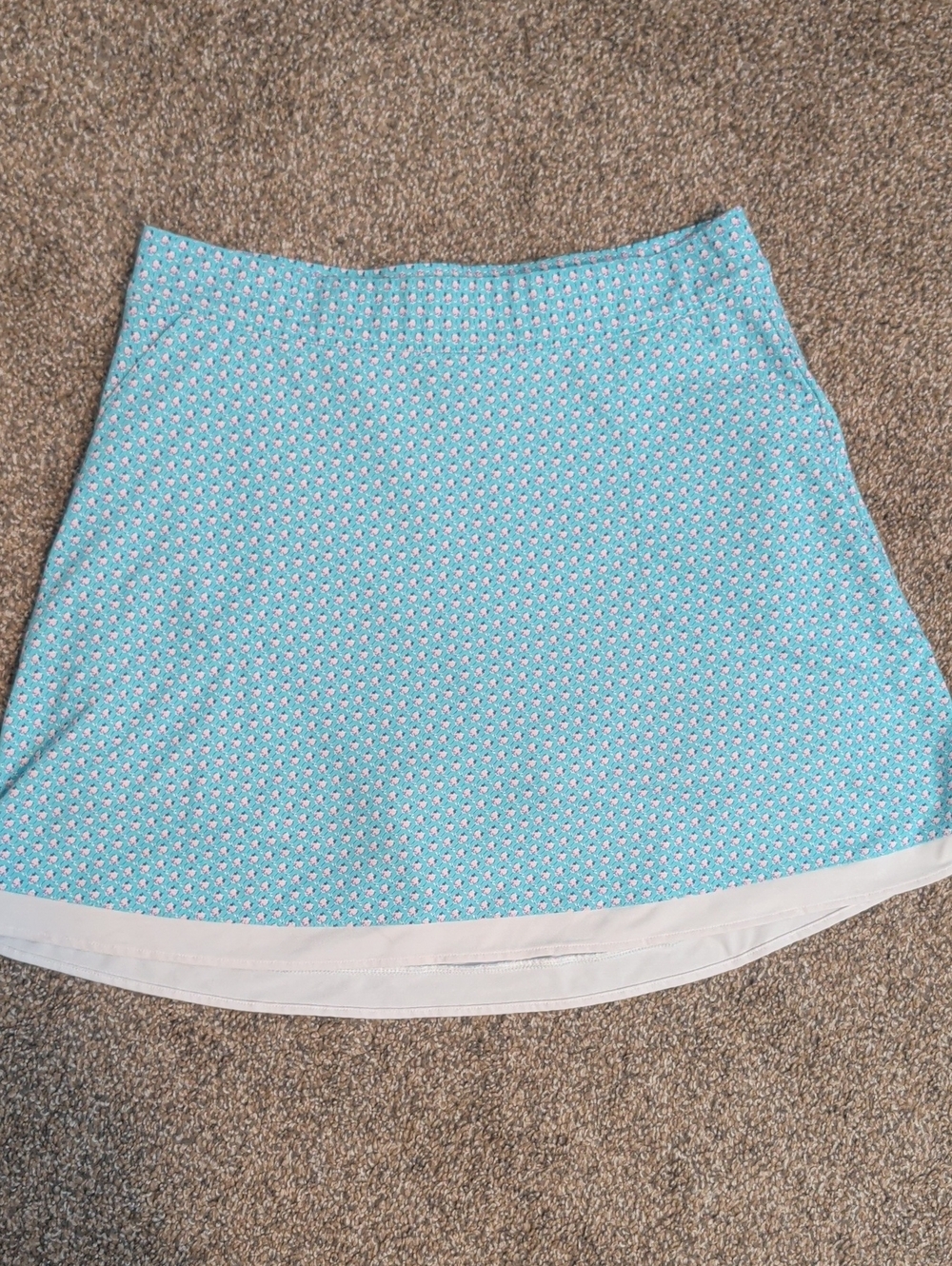 Peter Millar UPF 50+ Sally Mini Skort with White Trim & Pockets - Size Medium - Picture 6 of 10